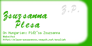 zsuzsanna plesa business card